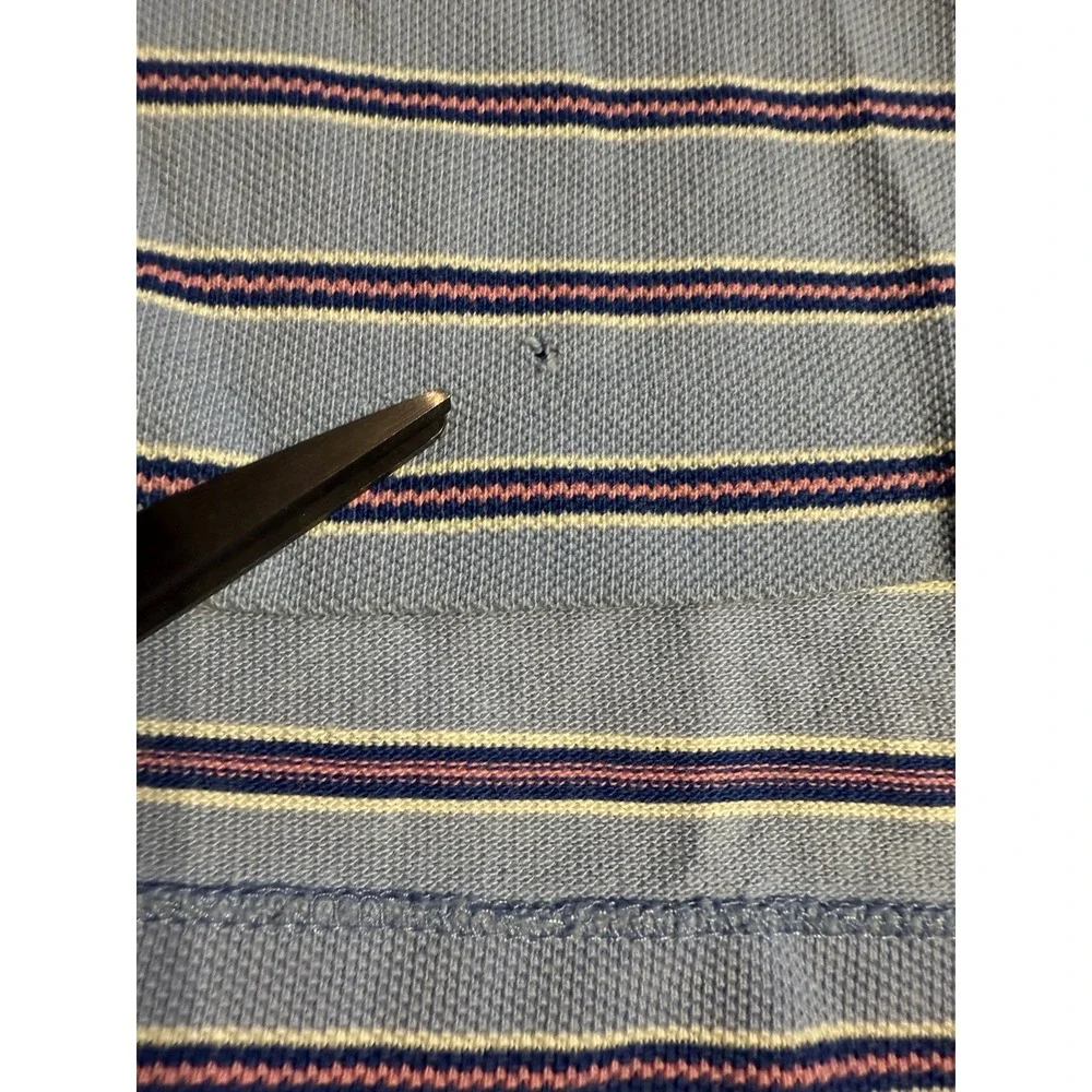 Vintage Polo‎ By Ralph Lauren Polo Men's S Blue Striped Pink Pony Preppy Tennis